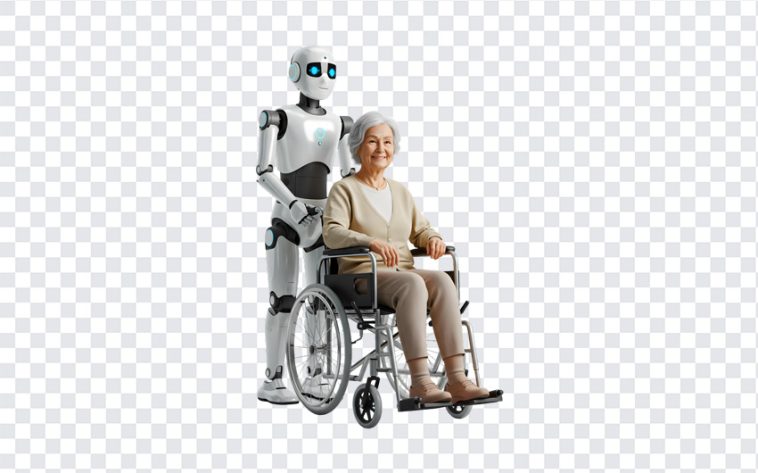 Old Women with An AI Robot, Old Women with An AI, Old Women PNG, Old Women with An AI Robot PNG, An AI Robot PNG, PNG, PNG Images, Transparent Files, png free, png file, Free PNG, png download,