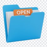 Open PNG, Open, Open PNG File, Blue Icon, Folder Icon, PNG, PNG Images, Transparent Files, png free, png file, Free PNG, png download,
