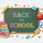 Back to School Transparent, Back to School, School Elements, Chalk Board, Books, Scissors, Back to School Transparent PNG, School, PNG, PNG Images, Transparent Files, png free, png file, Free PNG, png download,