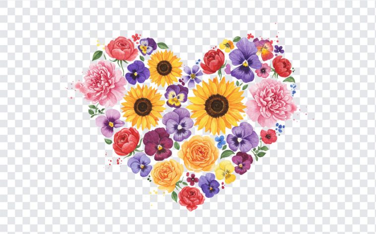 Colorful flowers Heart Free Transparent, Colorful flowers, Colorful flowers Heart PNG, Colorful flowers Heart Free Transparent PNG, Heart PNG, Colorful Flower Heart PNG, Colorful flowers Heart, PNG, PNG Images, Transparent Files, png free, png file, Free PNG, png download,