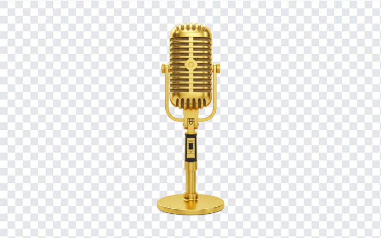 Golden Mic, Mic PNG, Golden, Golden Mic PNG, Studio Mic, PNG, PNG Images, Transparent Files, png free, png file, Free PNG, png download,