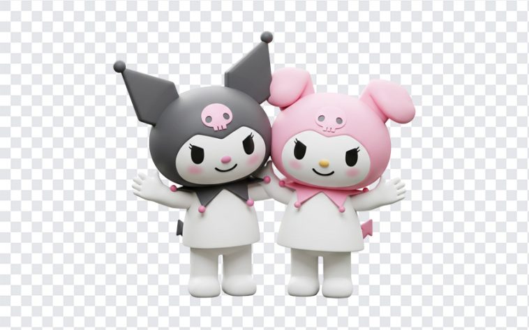 Kuromi and Melody Waving Hands, Kuromi and Melody Waving, Kuromi and Melody Waving Hands PNG, Kuromi and Melody, Waving Hands PNG, PNG, PNG Images, Transparent Files, png free, png file, Free PNG, png download,