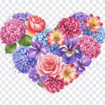 Heart PNG, Flowers Heart PNG, Watercolor flowers Heart Free, Watercolor flowers Heart Free Transparent PNG, Watercolor flowers Heart, Heart Free Transparent PNG, PNG, PNG Images, Transparent Files, png free, png file, Free PNG, png download,