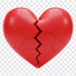 Broken Heart, Broken, Broken Heart PNG, Heart PNG, Red Heart, 3D Broken Heart, PNG, PNG Images, Transparent Files, png free, png file, Free PNG, png download,