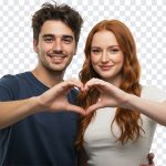 Heart, Couple Making Heart Sign PNG, Couple PNG, Heart Sign PNG, Eye Heart, PNG, PNG Images, Transparent Files, png free, png file, Free PNG, png download,