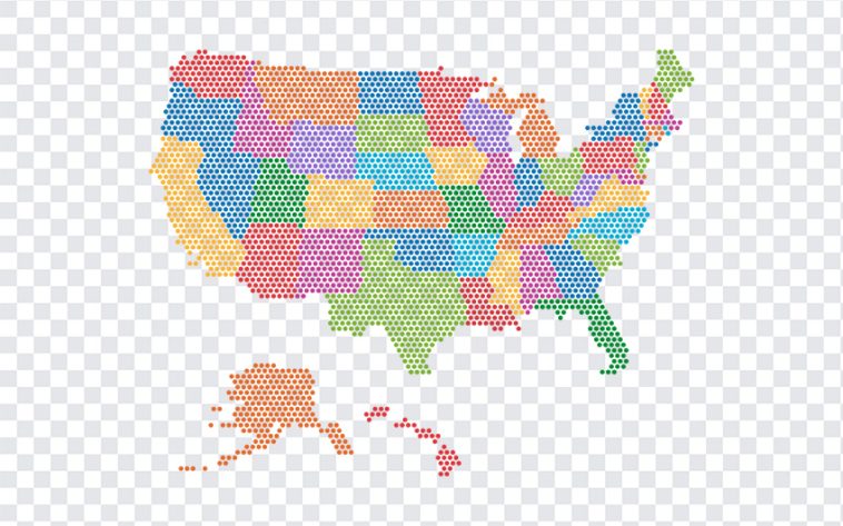 Dotted Map of USA, USA PNG, United States of America, Dotted Map of, Dotted Map of USA PNG, Dotted Map, Map of USA PNG, PNG, PNG Images, Transparent Files, png free, png file, Free PNG, png download,