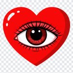 Eye Heart Transparent, Eye Heart, Eye Heart Transparent PNG, Heart, Red Heart PNG, Eye, PNG, PNG Images, Transparent Files, png free, png file, Free PNG, png download,