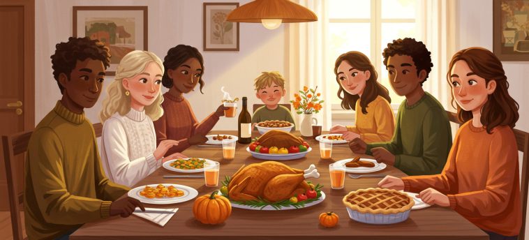 Family Thanksgiving Illustration, Thanksgiving, Thanksgiving Celebration Illustration, Happy Thanksgiving, Stock Photos, Adobe Stock, Freepik Shutterstock, Stock Adobe, Free Stock Photos,