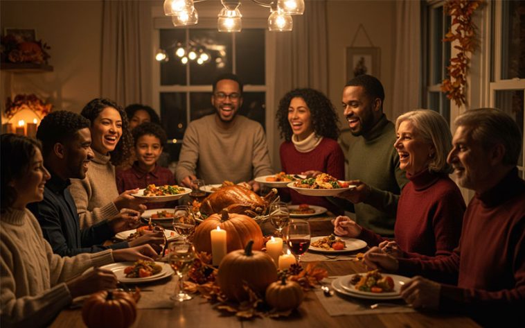 thanksgiving stock photo, fall stock image, thanksgiving dinner, turkey dinner, pumpkin pie photo, give thanks image, thanksgiving table decor, autumn harvest photo, cozy thanksgiving, holiday celebration,s Thanksgiving Family Dinner Candid Moment, Thanksgiving Family, Family Dinner Candid Moment, Shutterstock,