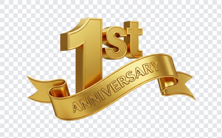 1st Anniversary, 1st, 1st Anniversary PNG, Anniversary PNG, PNG, PNG Images, Transparent Files, png free, png file, Free PNG, png download,
