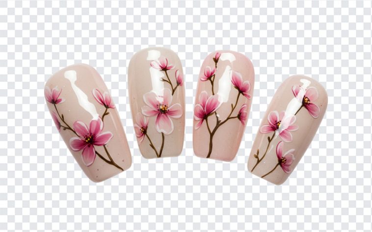 Floral Nail Art, Nail Art PNG, Aesthetic, Summer Nail Design, Floral Nail, Floral Nail Art PNG, Floral, PNG, PNG Images, Transparent Files, png free, png file, Free PNG, png download,