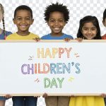 Children Holding Children's Day Board, Different Races, Children's Day Board PNG, Happy Children's Day, Happy Children's Day Board PNG, PNG, PNG Images, Transparent PNG Images, png free, png file, Free PNG, png download,