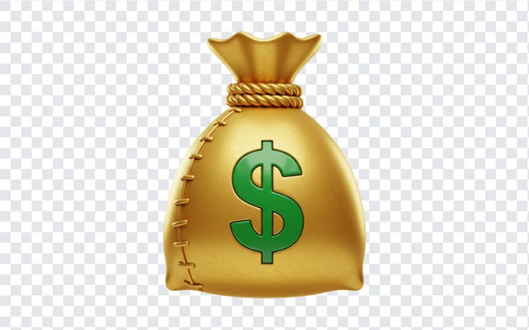 Gold Dollar Bag, Gold Dollar, Gold Dollar Bag PNG, Dollar Bag PNG, Gold, PNG, PNG Images, Transparent PNG Images, png free, png file, Free PNG, png download,