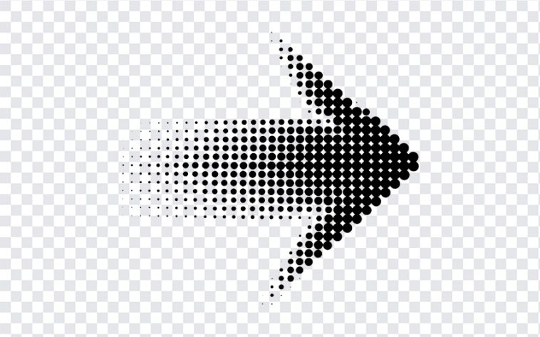 Halftone Arrow, Blaack Halftone, Black Arrow, Halftone, Halftone Arrow PNG, Arrow PNG, PNG, PNG Images, Transparent PNG Images, png free, png file, Free PNG, png download,