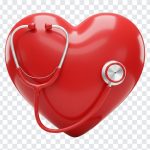 Red Heart PNG, Heart PNG, Heart with a Stethoscope PNG, Medical Logo, Medical heart, PNG, PNG Images, Transparent PNG Images, png free, png file, Free PNG, png download,