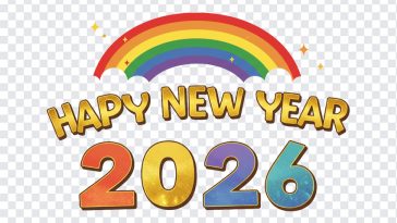 Rainbow Happy New Year 2026, Happy New Year, New Year 2026 PNG, 2026 PNG, Rainbow Happy New Year, Rainbow Happy New Year 2026 PNG, Rainbow Happy New, PNG, PNG Images, Transparent PNG Images, png free, png file, Free PNG, png download,