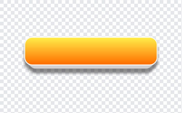 3D button design with glossy finish isolated on transparent background