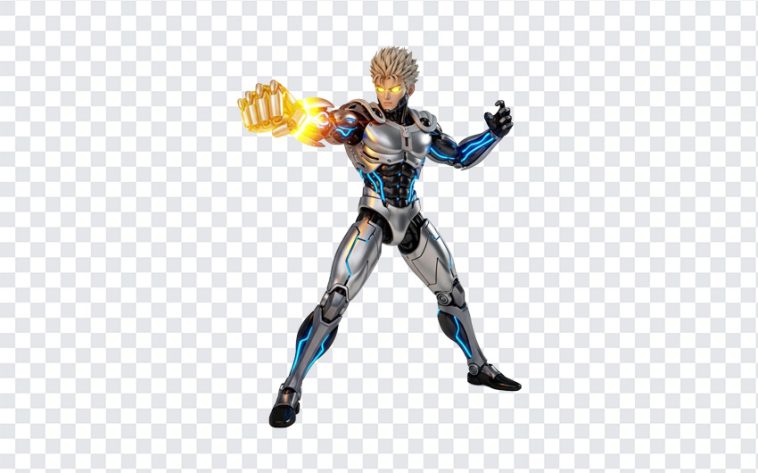 3D Genos character model from anime on transparent background for creative projects
