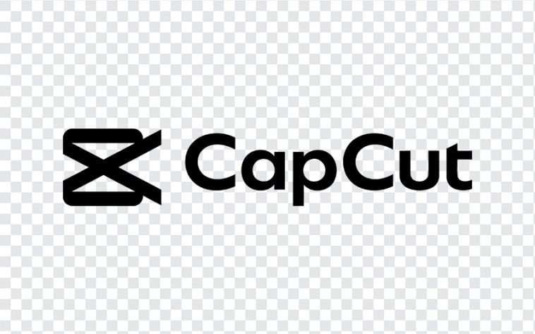 Capcut black logo icon on a sleek background isolated on transparent background
