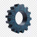 Digital Gears, Digital, Digital Gears PNG, Gears PNG, PNG, PNG Images, Transparent PNG Images, png free, png file, Free PNG, png download,