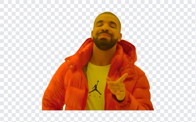 Drake meme image with two contrasting expressions on a transparent background