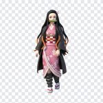 Nezuko Kamado from Kimetsu Yaiba anime in vibrant colors on transparent background