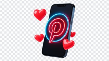 Pinterest Logo on 3D Mobile, 3D Mobile PNG, Pinterest, Pinterest Logo on 3D Mobile PNG, Pinterest Logo, PNG, PNG Images, Transparent PNG Images, png free, png file, Free PNG, png download,