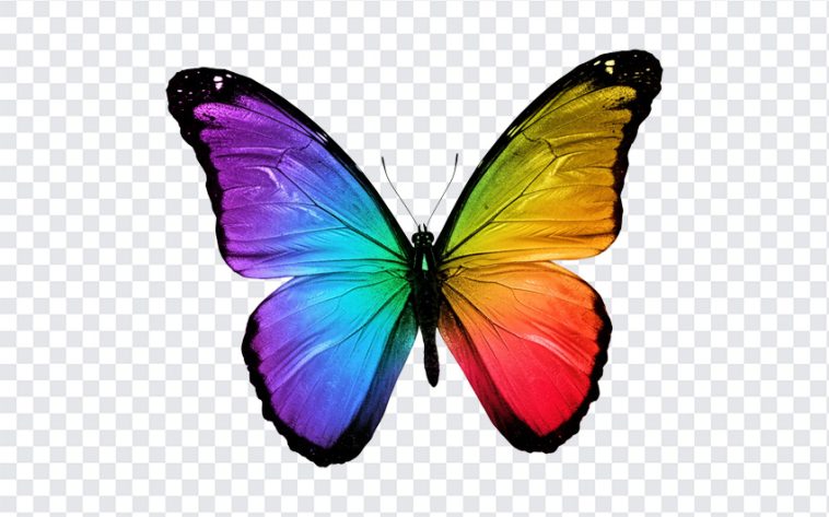 Rainbow Wings Butterfly, Butterfly PNG, Butterfly Wings, Rainbow Wings, Rainbow Wings Butterfly PNG, Rainbow, PNG, PNG Images, Transparent PNG Images, png free, png file, Free PNG, png download,