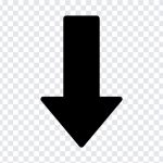 Straight Down Arrow PNG