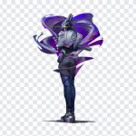 Valorant Agent Vyse character design in dynamic pose with vibrant colors isolated on transparent background