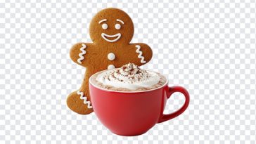 Ginger Bread Man and Hot Chocolate Mug PNG, Ginger Bread Man PNG, Hot Chocolate Mug PNG, Mug PNG, Christmas Snack, PNG, PNG Images, Transparent PNG Images, png free, png file, Free PNG, png download,
