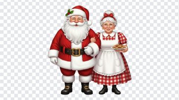 Santa and Wife, Christmas, Santa and Wife PNG, Santa Claus, PNG, PNG Images, Transparent PNG Images, png free, png file, Free PNG, png download,