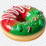 Christmas Donut, Food, Christmas Food, Christmas, Christmas Donut PNG, Donut PNG, PNG, PNG Images, Transparent PNG Images, png free, png file, Free PNG, png download,