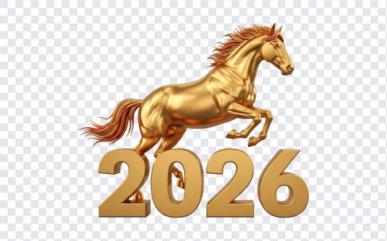 Golden Year Of The Horse 2026, Chinese Year, Golden Year Of The Horse, Golden Year Of The Horse 2026 PNG, Golden Horse 2026 PNG, PNG, PNG Images, Transparent PNG Images, png free, png file, Free PNG, png download,