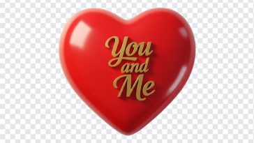 You and Me Heart, Valentine Design, You and Me, You and Me Heart PNG, Heart PNG, Valentine's, Typography, PNG, PNG Images, Transparent PNG Images, png free, png file, Free PNG, png download,