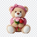 Cute Valentines Day Teddy Bear, Teddy Bear, Valentines Day Teddy Bear With Flowers, Cute Valentines Day Teddy Bear With Flowers, Cute Valentines Day Teddy, PNG, PNG Images, Transparent PNG Images, png free, png file, Free PNG, png download,