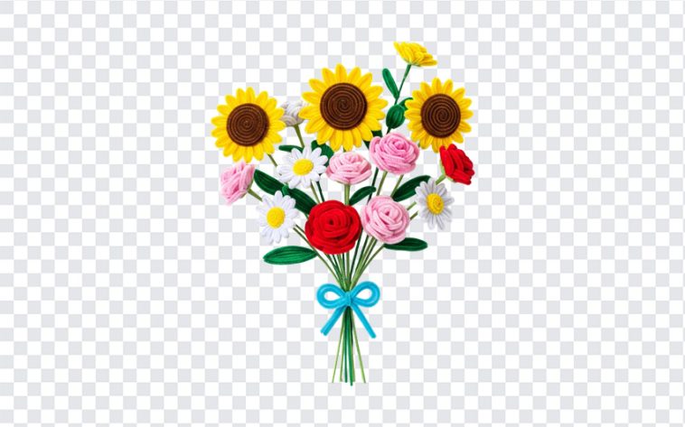 Pipe Cleaner Flower Bouquet, Flower, Sunflower, Pipe Cleaner Flower, Pipe Cleaner Flower Bouquet PNG, Pipe Cleaner, Flower Bouquet PNG, PNG, PNG Images, Transparent PNG Images, png free, png file, Free PNG, png download,
