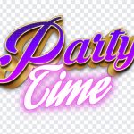 Party Time, Party, Party Time Text, PNG, PNG Images, Transparent PNG Images, png free, png file, Free PNG, png download,