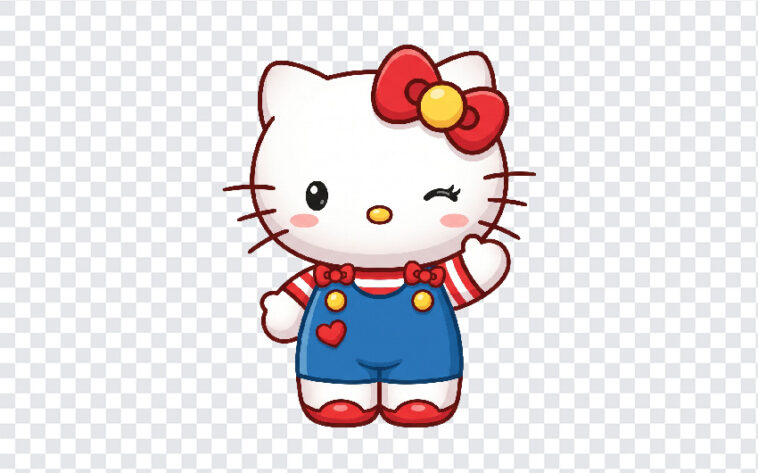 Hello Kitty Winking, Hello Kitty PNG, PNG, PNG Images, Transparent PNG Images, png free, png file, Free PNG, png download,