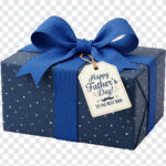 Gift Box PNG, Father's Day Gift PNG, Present PNG Transparent, Gift Clipart Free, Blue Ribbon Gift PNG, Father's Day Present, Gift Box Transparent Background, Free Gift PNG, Holiday Gift Clipart, Wrapped Gift PNG