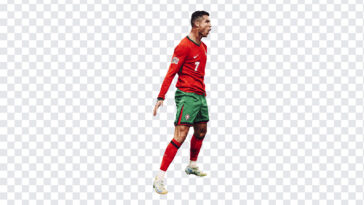 Cristiano Ronaldo SIU Moment Transparent PNG of iconic celebration, sports design, transparent background PNG.