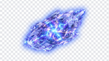 Glowing Elemental Crystal Shard PNG with vibrant colors and energy effects, perfect for fantasy designs, transparent background PNG.