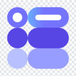 Google Forms New Icon 2026 PNG in gradient blue style for digital design, transparent background PNG.
