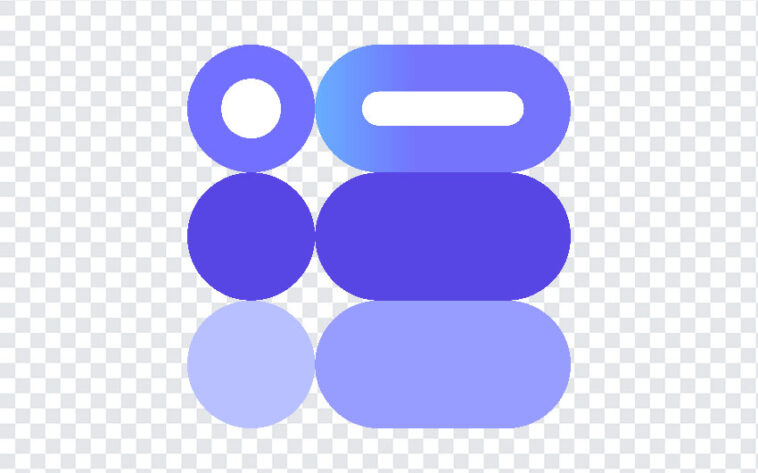 Google Forms New Icon 2026 PNG in gradient blue style for digital design, transparent background PNG.