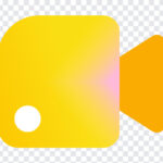 Google Meet New Icon 2026 PNG featuring a modern yellow design, ideal for digital branding, transparent background PNG.