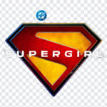 Supergirl Movie Logo DC Studios PNG featuring iconic emblem design, transparent background PNG.