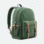 Backpack School Bag PNG Transparent with realistic design, ideal for educational projects, transparent background PNG.