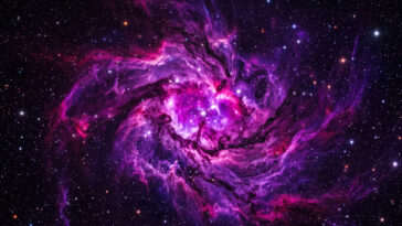 Deep Space Nebula Wallpaper Scaled, vibrant cosmic design for desktop backgrounds, digital art