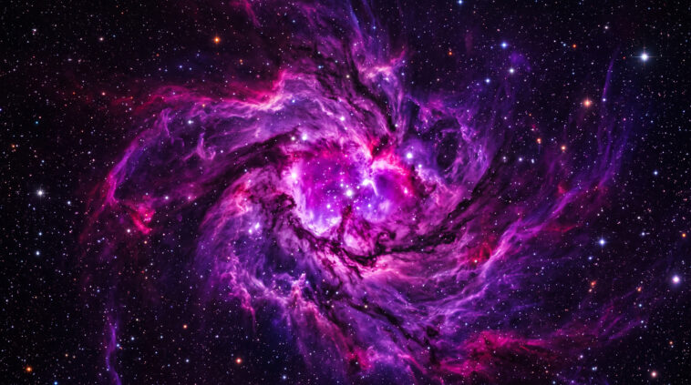 Deep Space Nebula Wallpaper Scaled, vibrant cosmic design for desktop backgrounds, digital art