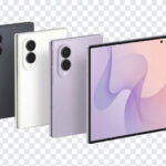 Samsung Galaxy Z Fold 8 Colors Foldable Screen PNG showcasing sleek design on transparent background PNG.
